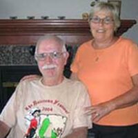Smiling wife and husband